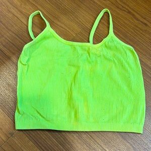 Neon yellow crop top